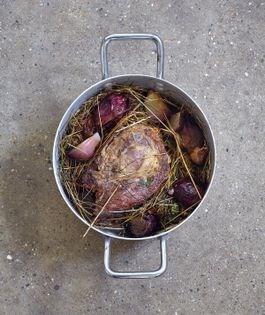 Hay-baked rack of veal