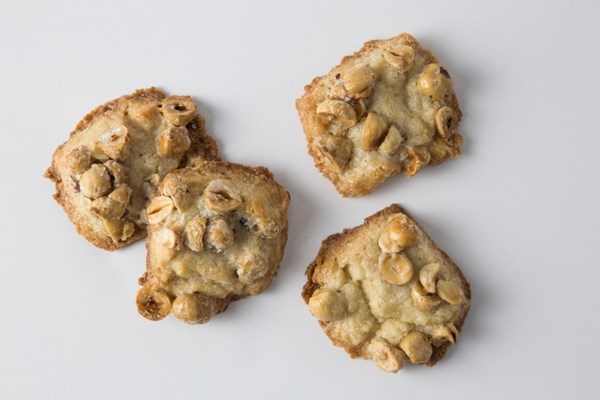 Hazelnut and caramel squares