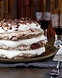 Hazelnut-and-chocolate meringue cake