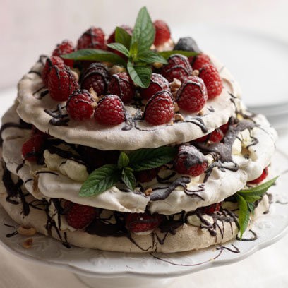 Hazelnut and chocolate vacherin