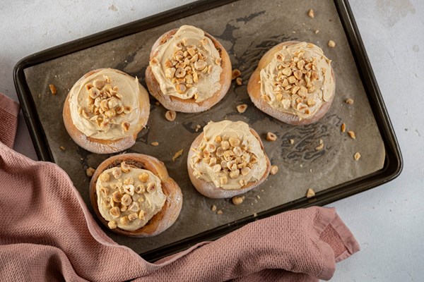 Hazelnut and coffee scrolls