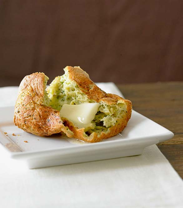 Hazelnut and fresh herb popovers