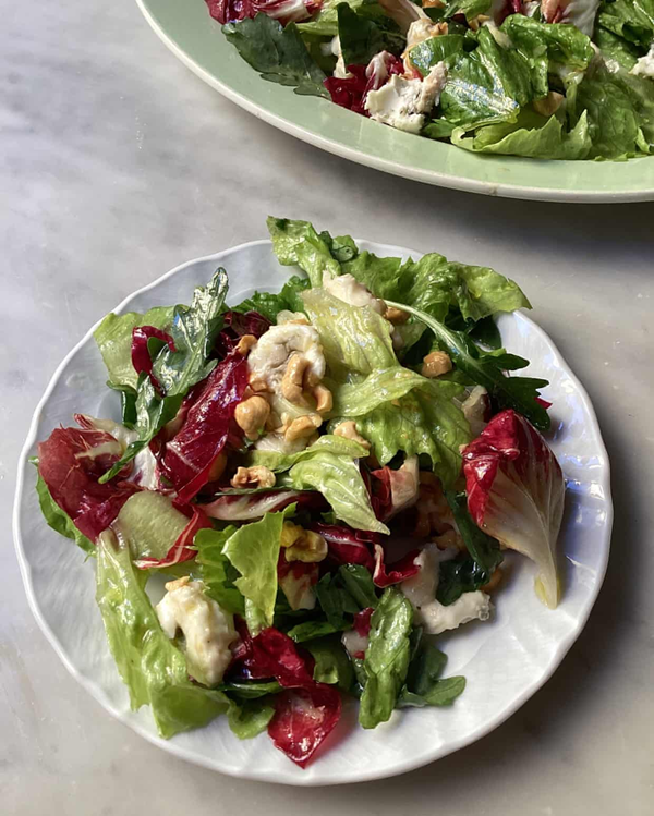 Hazelnut and Gorgonzola salad with a honey dressing