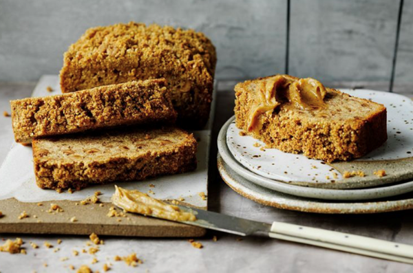 Hazelnut banana bread with date butter [Carina la Delfa]