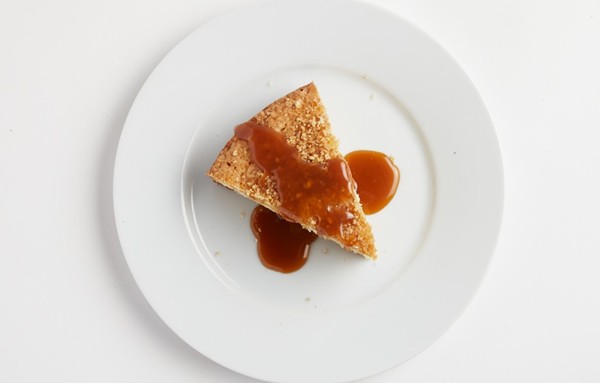 Hazelnut butter cake with sea salt caramel