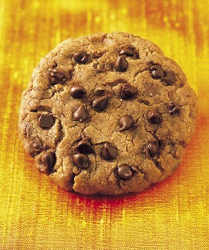 Hazelnut-butter cookies with mini chocolate chips