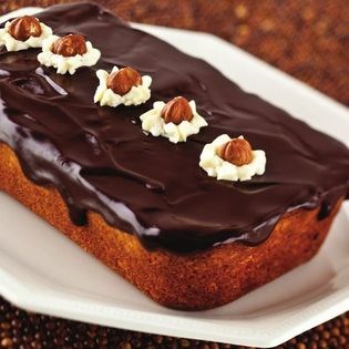 Hazelnut cake with chocolate ganache