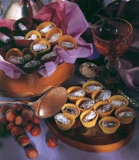 Hazelnut chocolate truffles