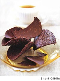 Hazelnut chocolate tuiles
