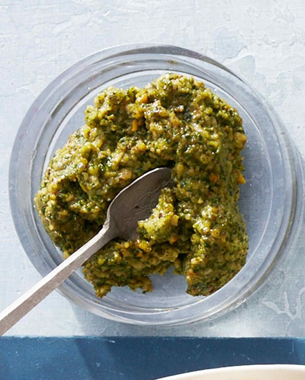 Hazelnut-cilantro chermoula