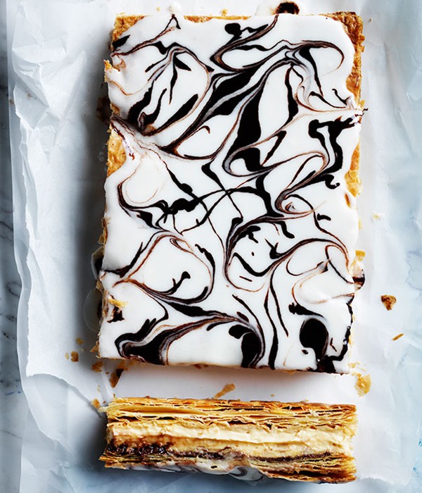 Hazelnut custard slice