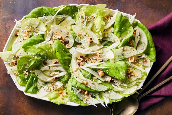 Hazelnut, fennel, and green apple salad