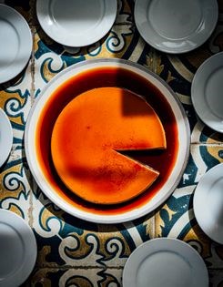 Hazelnut flan