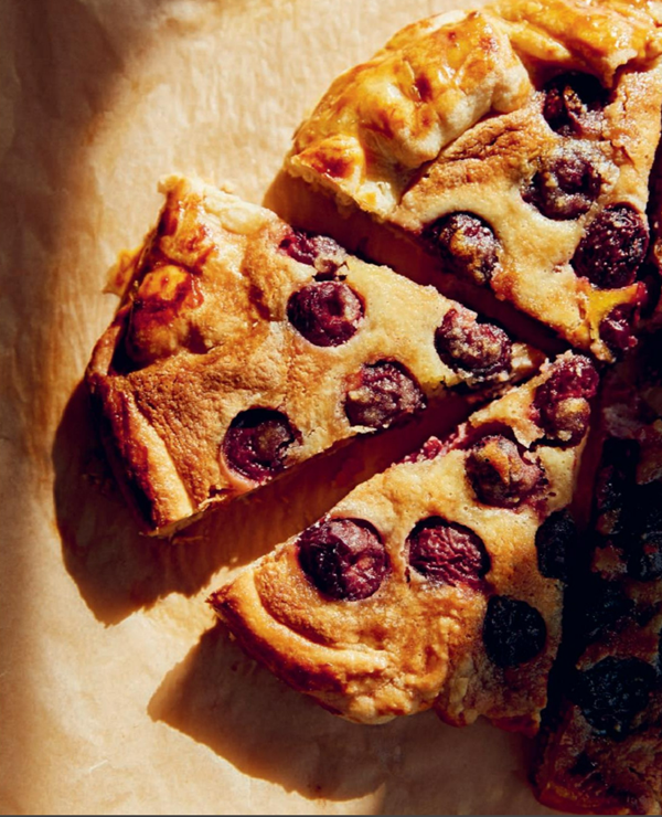 Hazelnut frangipane cherry galette
