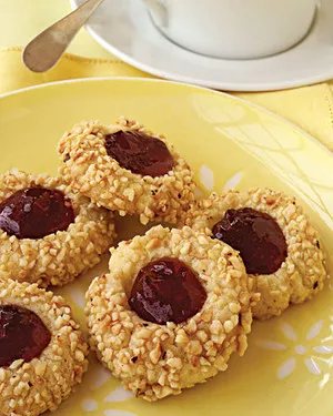 Hazelnut jam thumbprints