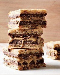 Hazelnut, Nutella and caramel ice cream sandwiches