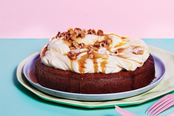 Hazelnut olive oil cake