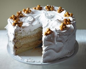 Hazelnut praline triple-layered cake