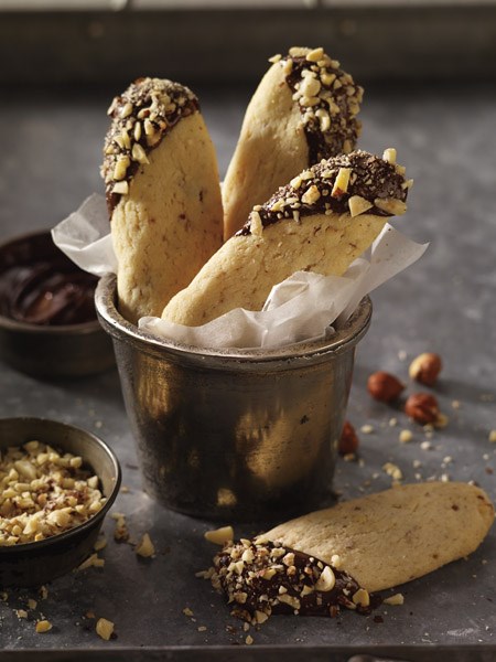 Hazelnut shortbread batons