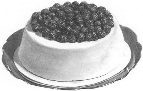Hazelnut sponge with raspberry whipped cream