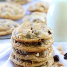 Hazelnut toffee chocolate chip cookies