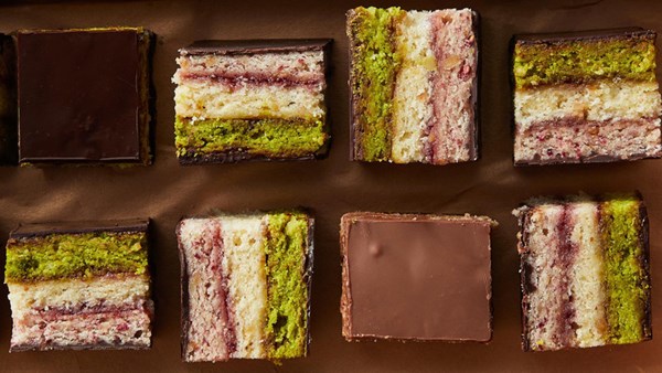 Hazelnut tricolor cookies