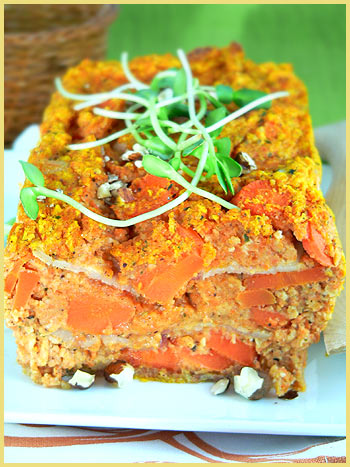 Hazelnut, zucchini and carrot terrine (Terrine de carottes, courgettes et noisettes)