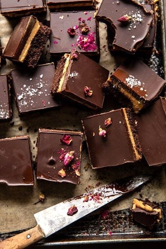 Healthier Buckeye brownies
