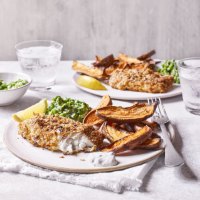 Healthier fish and chips