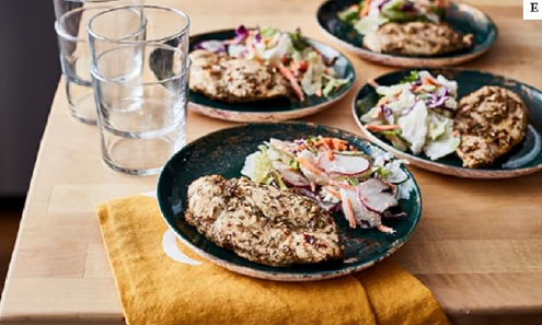 Healthier herb-marinated chicken breasts