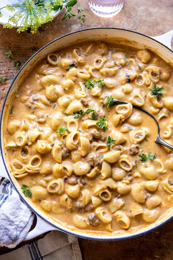 Healthier homemade one pot Hamburger Helper