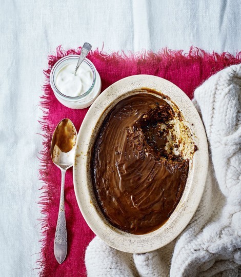 Healthier sticky toffee pudding