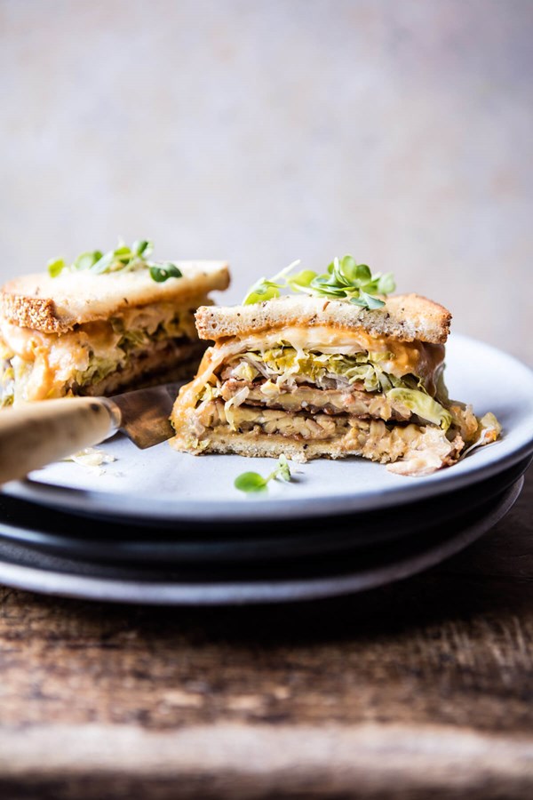 Healthier tempeh reuben