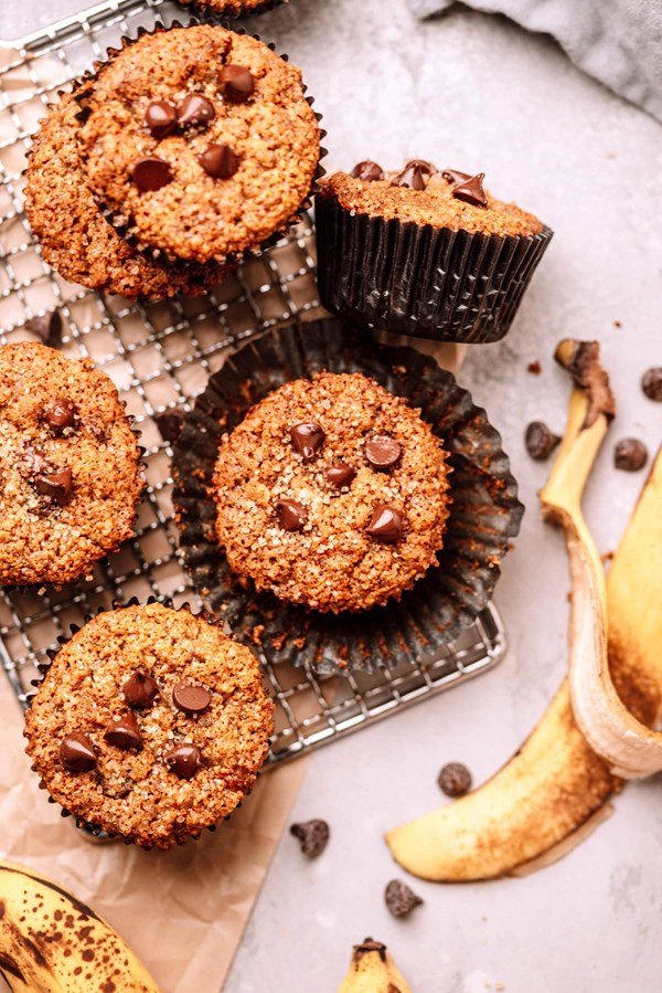 Healthy banana muffins