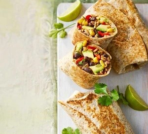 Healthy chicken burritos 