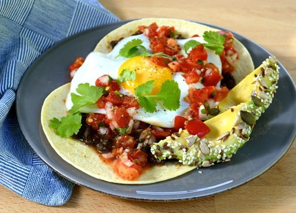 Healthy huevos rancheros
