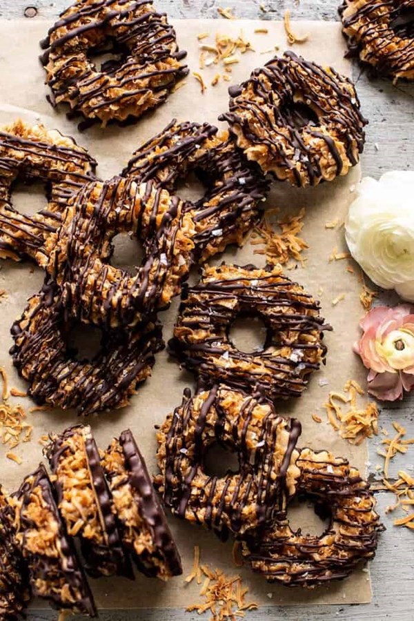 Healthy-ish homemade Samoa cookies