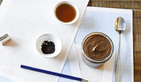 Healthy lunch box chocolate pots