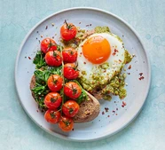 Healthy pesto eggs on toast