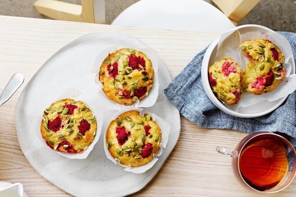 Healthy raspberry muffins [Sergio Perera]