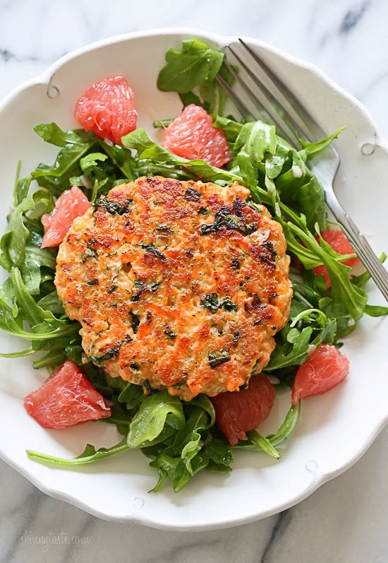 Healthy salmon quinoa burgers