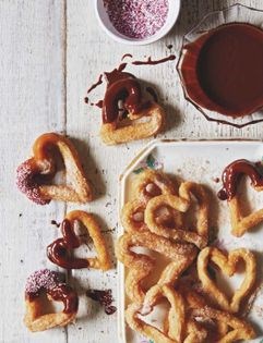 Heart-shaped churros