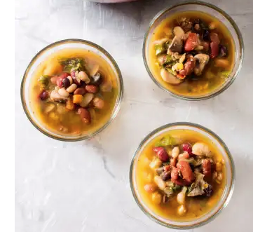 Hearty 15-bean and vegetable soup