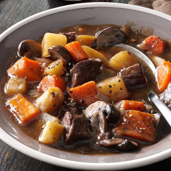 Hearty beef & sweet potato stew