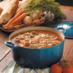 Hearty beef soup