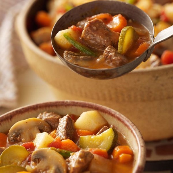 Hearty beef vegetable soup