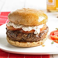 Hearty Boy's Greek lamb & feta burgers