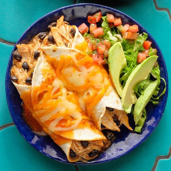 Hearty chicken enchiladas