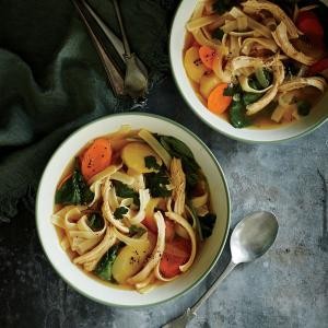 Hearty chicken soup