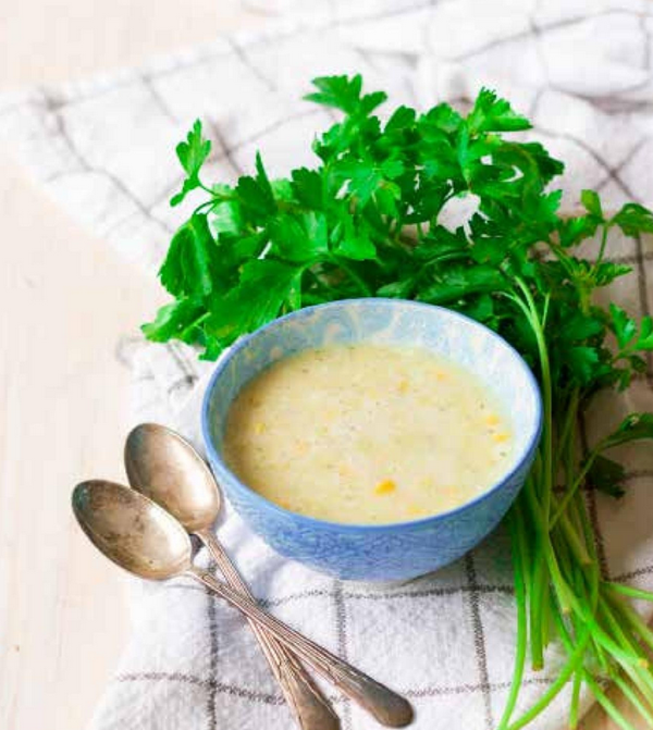 Hearty clam corn chowder